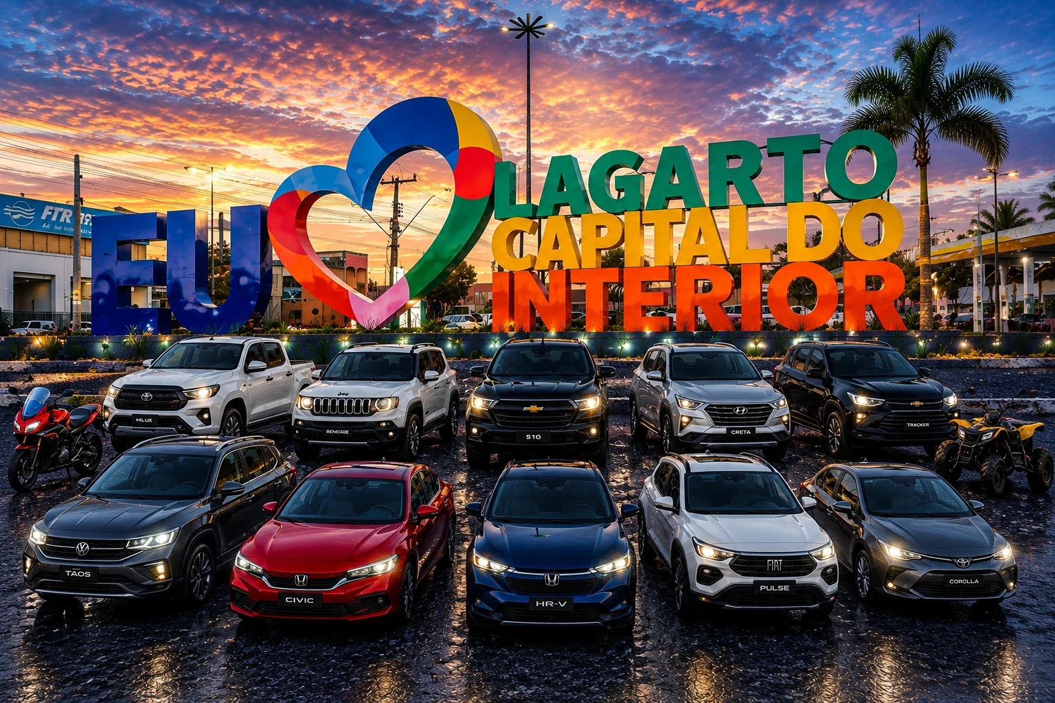 Eu amo Lagarto, Capital do Interior, com veículos da região
